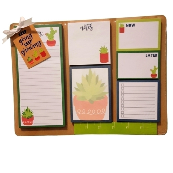 Desk planner New with tags plants notes office gift planning - Picture 1 of 4